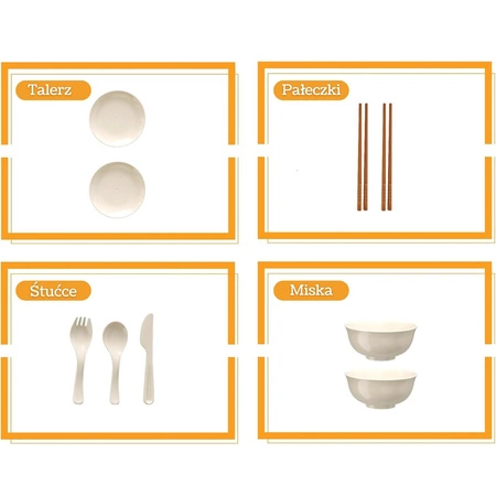 WOOPIE Zestaw Małego Kucharza Garnki Patelnia Czajnik Biały 32el.