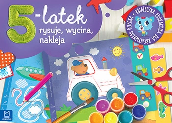 5-latek rysuje wycina i nakleja
