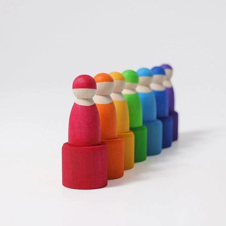 Przyjaciele w misach, 7 szt., tęczowe, 1+, Grimm's