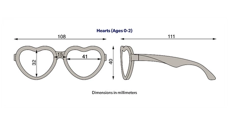Okulary Babiators Heart FROSTED PINK - 3-5 Lat