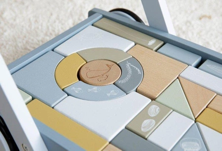 Little Dutch Wózek z klockami Błękit Ocean LD7021