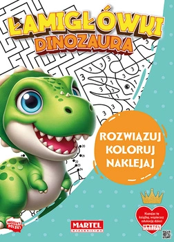 Łamigłówki dinozaura + naklejki