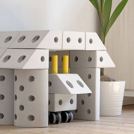 MODU Explorer kit 8in1 - Kreatywne klocki rozwijające motorykę dużą, żółty