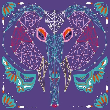 Zestaw kreatywny Przeplatanka 3D String art Zwierzęta 8+, Janod