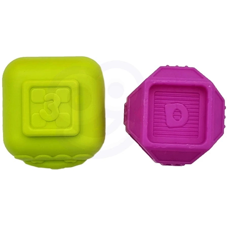 WOOPIE Elastyczna Kostka Sensoryczna Sorter dla Dzieci Zwierzątka + Grzechotka 7 el.