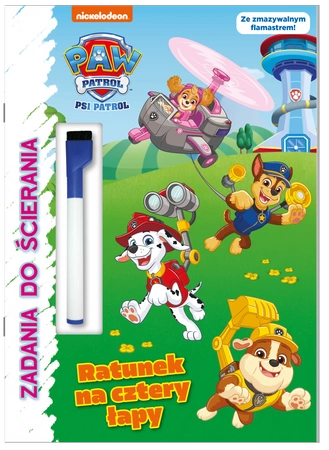 Ratunek na cztery łapy. Psi Patrol. Zadania do ścierania
