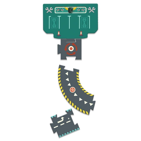 Djeco Puzzle kartonowe DROGA CRAZY MOTORS