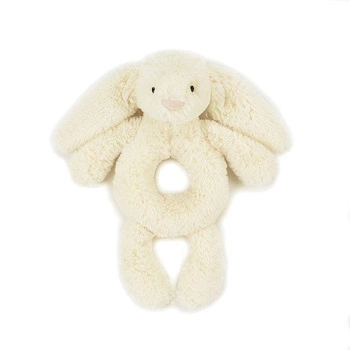 JellyCat -  Bashful grzechotka z królikiem kremowa 18cm