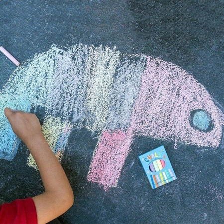 Kreda kolorowa dla dzieci 12 szt., chodnikowa i szkolna, Rex London