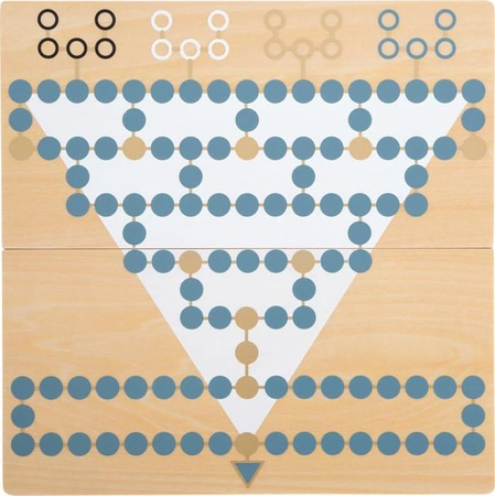 Zestaw drewnianych gier Halma i Malefiz Gold Edition 12223-Small Foot, gry drewniane dla najmłodszych