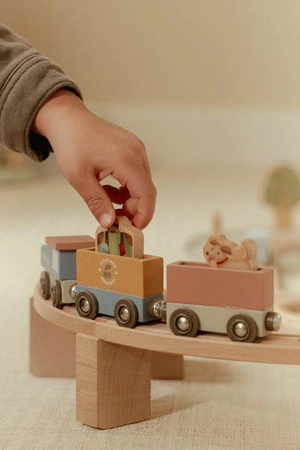 Little Dutch Drewniana kolejka XXL - 107 elementów LD4487