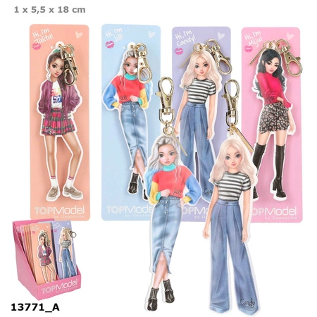 Breloczek modelka Top Model 1szt.mix 13771A