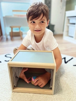 Pudełko zgadywanka pudełko wrażeń zmysłowych Małe Sensory Small Foot 12470 gry dotykowe