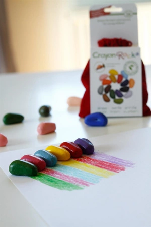 Kredki Crayon Rocks w bawełnianym woreczku - 16 kolorów