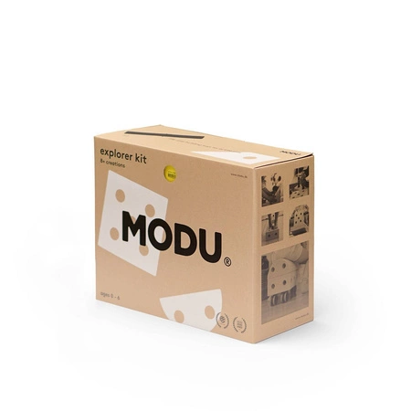 MODU Explorer kit 8in1 - Kreatywne klocki rozwijające motorykę dużą, żółty