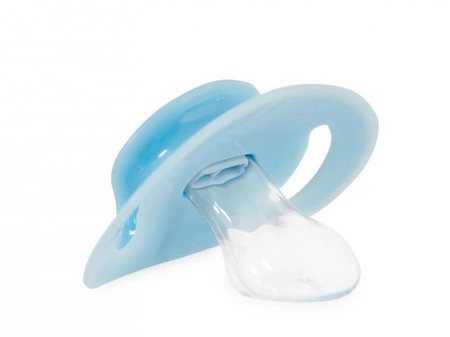 Smoczek ortodontyczny silikonowy świecący Niebieski 3m+ LULABI