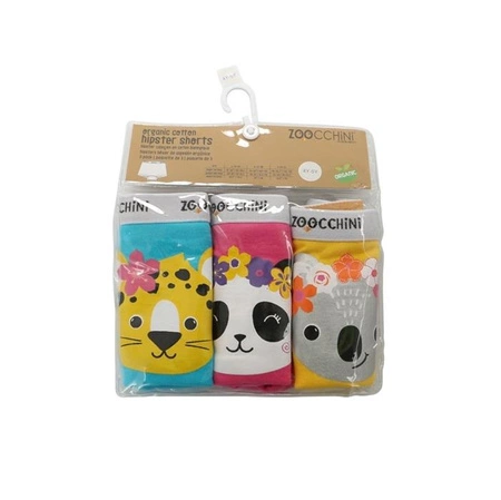 Zoocchini Majtki Bokserki Dziewczęce Flower Power 2-3 lata – 3 sz