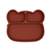 Silikonowy talerzyk z przyssawką Miś We Might Be Tiny - Rust