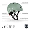 SCOOTANDRIDE Kask XXS-S dla dzieci 1-5 lat Green Lines