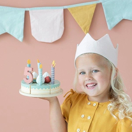 Little Dutch Duży drewniany torcik urodzinowy LD4494