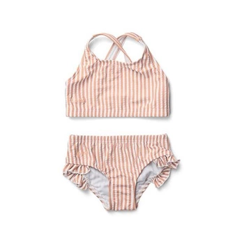 110/116 Bikini Juliet – Coral blush/creme de la creme stripe  - Liewood