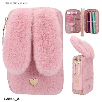 Piórnik 2-komorowy z wyposażeniem pluszowy z uszami Princess Mimi 12864A