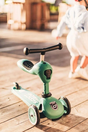 Zestaw Kask + SCOOTANDRIDE Highwaykick 1 2w1 Jeździk i hulajnoga 1-5 lat Forest