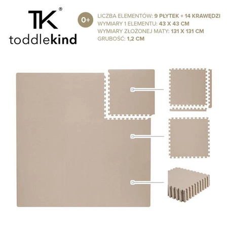 TODDLEKIND Mata do zabawy piankowa podłogowa Classic Playmat Clay