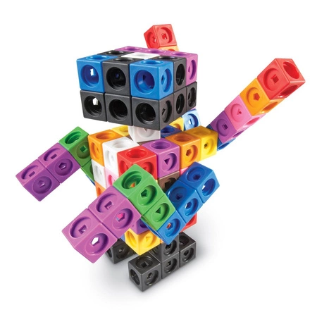Klocki, Kostki matematyczne, Zestaw edukacyjny 200 szt. - MathLink Cubes