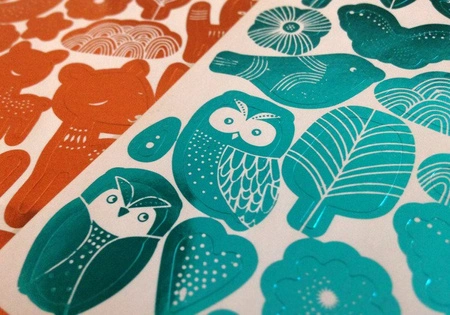 Karty ozdobne z pieczątkami