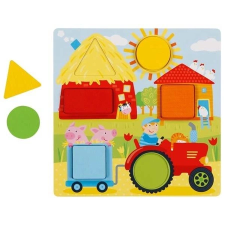 Drewniana gra w kolory układanka z klockami figury geometryczne 56760 Goki