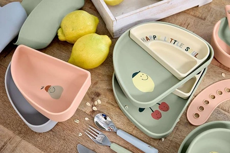 LLassig Zestaw silikonowych naczyń 3 el. Happy Fruit Cherry