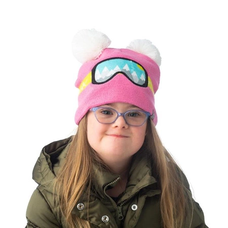 FlapJack Czapka dla Dziecka Narciarz Róż M/L