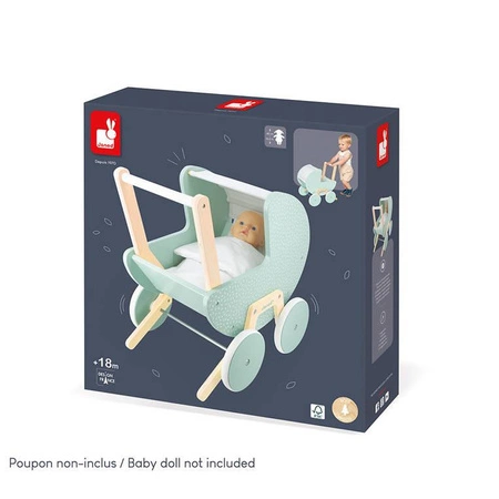 Drewniany wózek dla lalek Zen 18 m+, Janod