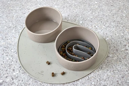 PALOPA Miska dla psa porcelanowa Cali taupe