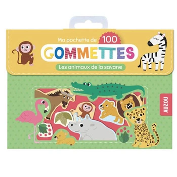 Auzou Zestaw 100 naklejek Zwierzęta na sawannie 79740