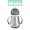 Beaba Bidon niekapek ze słomką termiczny 250 ml Mineral grey