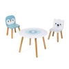 Zestaw drewnianych mebelków stolik i 2 krzesła Arktyka, Janod