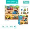 Mudpuppy Puzzle podłogowe Plac budowy z unikalnymi kształtami 25 elementów 2+