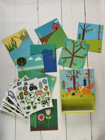 Zestaw z naklejkami Apli Kids - Las