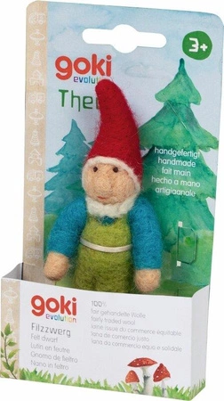 Filcowa figurka krasnoludek Theo Goki 51473 laleczka ręcznie wykonana