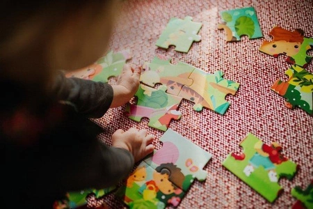 Puzzle w walizce Ogród 36 elementów 4+ Made in France, Janod