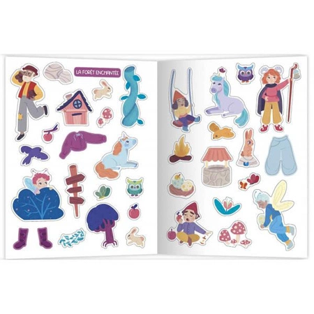 Auzou Zeszyt 500 naklejek W krainie Jednorożców 99137