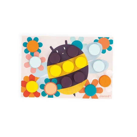Układanka pierwsza drewniana mozaika 2+, Janod
