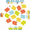 Gra z kostką puzzle Pociąg 56759-Goki, zabawki dla najmłodszych