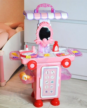 WOOPIE Przenośna Toaletka dla Dziewczynki 2w1 Walizka Bus 36 el.