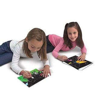 Zdrapka Scratch Art Motyle i Kwiaty zeszyt do wydrapywania 15956-Melissa & Doug, zestawy artystyczne