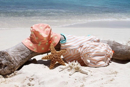 Lassig Kostium do pływania dwuczęściowy z wkładką chłonną Sailor peach UV 50+