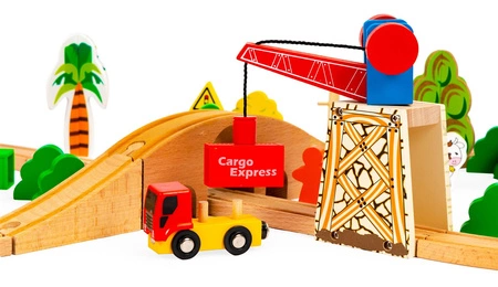 Drewniany pociąg kolejka 74el Ecotoys