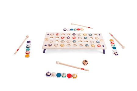 BS Toys, drewniana gra zręcznościowa XL - Przebijanka kształty i kolory